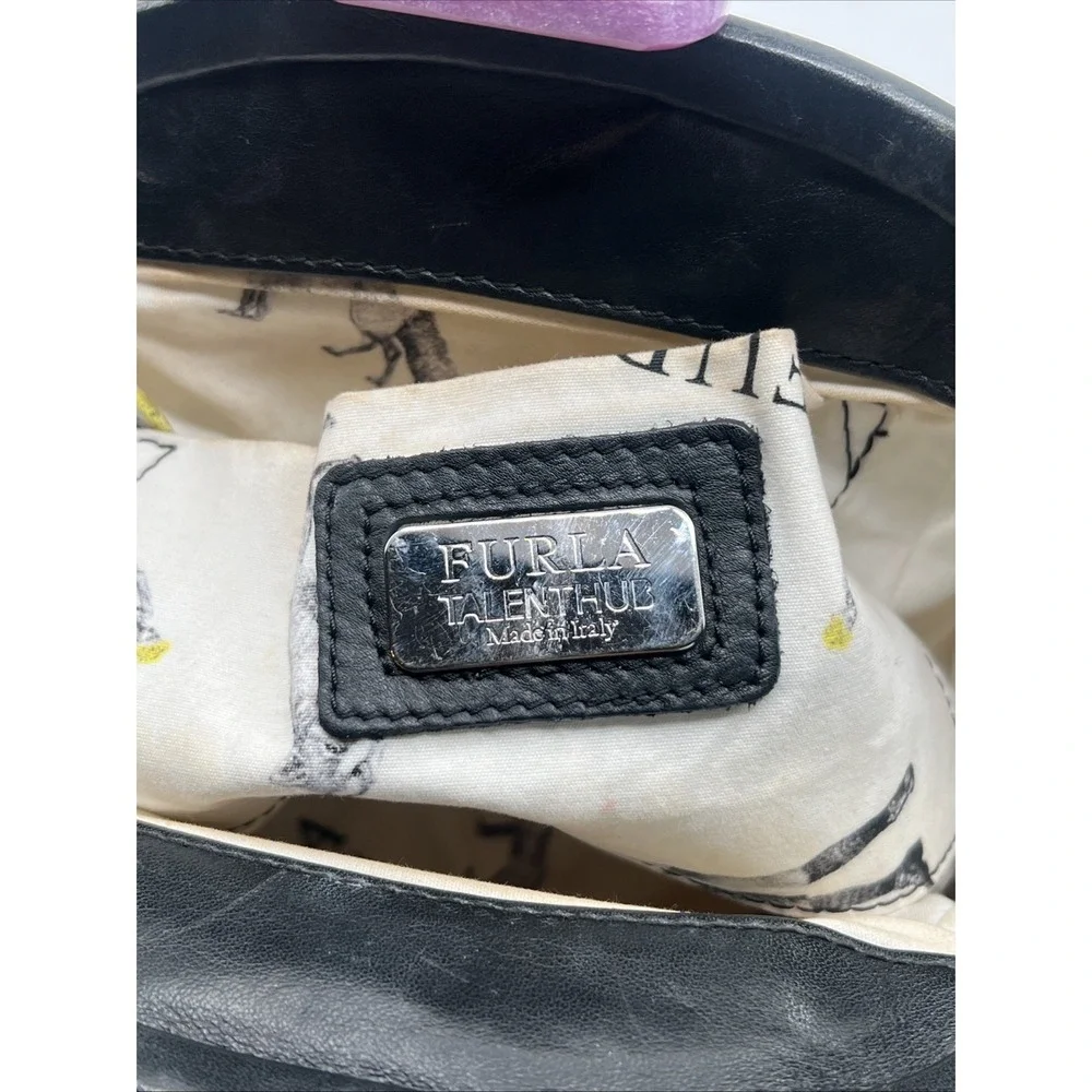 Furla Talenthub Leitmotif Cloth Handbag Multicolor Purple Buckle Limited Edition